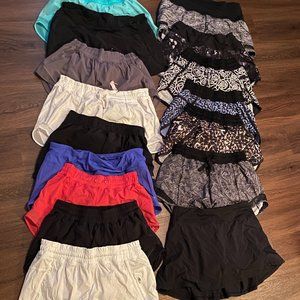 LOT of 15 Lululemon shorts and one Lululemon tennis skirt